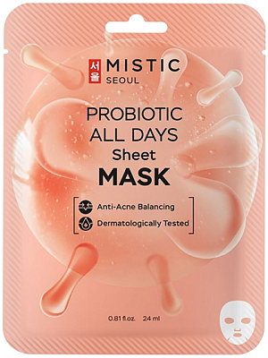 Mistic~Тканевая маска с пробиотиками~Probiotic All Days Sheet Mask